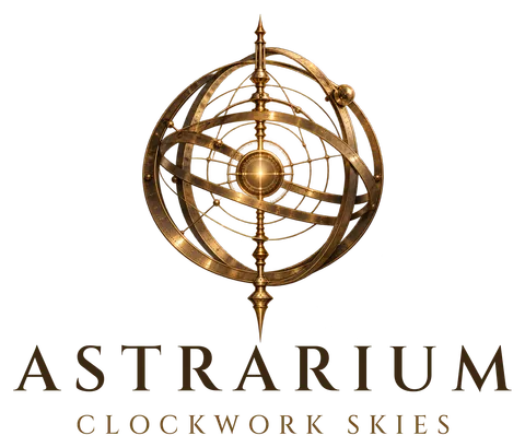 Astrarium: Clockwork Skies: Logo, bronze, for light backgrounds