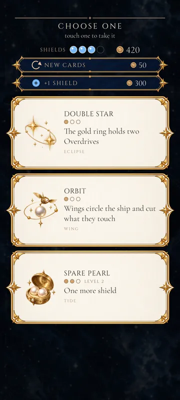After each level, choose one of three upgrades