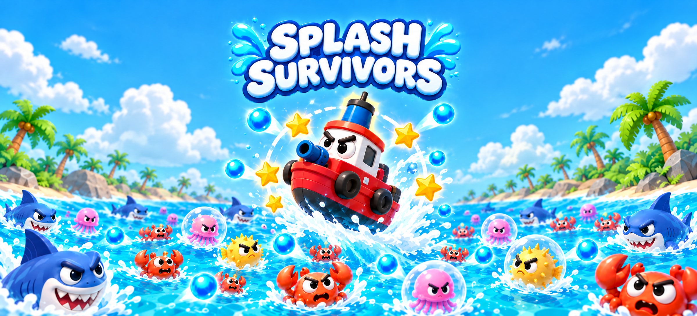 Splash Survivors: Key art (splash screen)