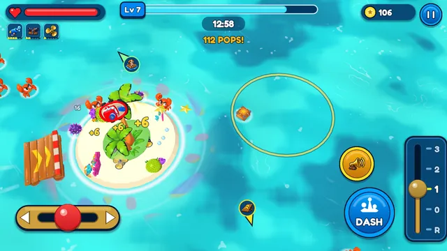 A ramp jump over a reef island